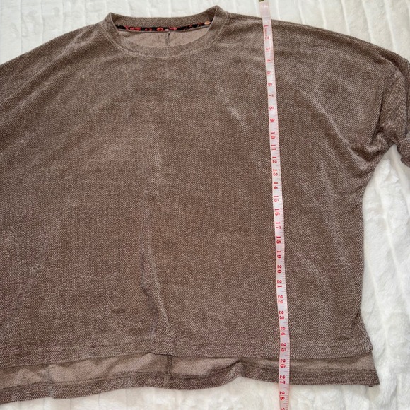 Umgee Womens Brown Textured Knit Dolman Sleeve Oversized Top Size L - Picture 7 of 7